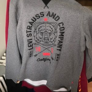 Levi grey and black crew neck sweater